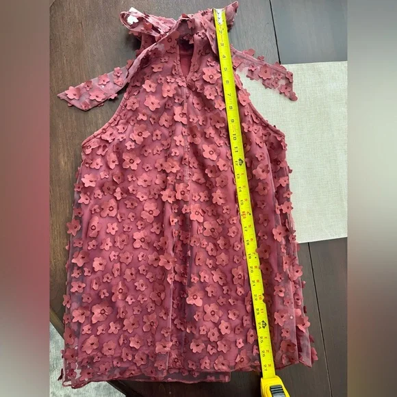 NWT Anthropologie eva Franco Appliqué Halter Top - Wine Red - Size Medium - Picture 6 of 7